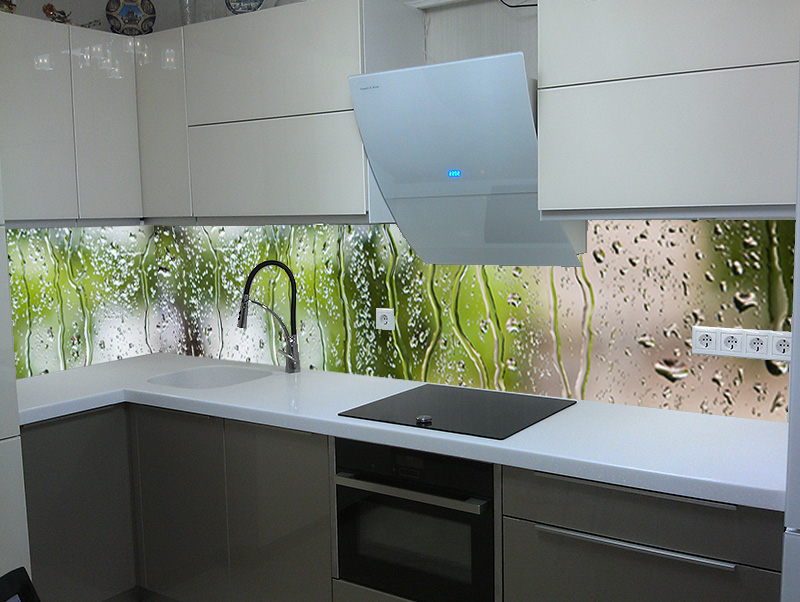 Шкафы из стекла для кухни